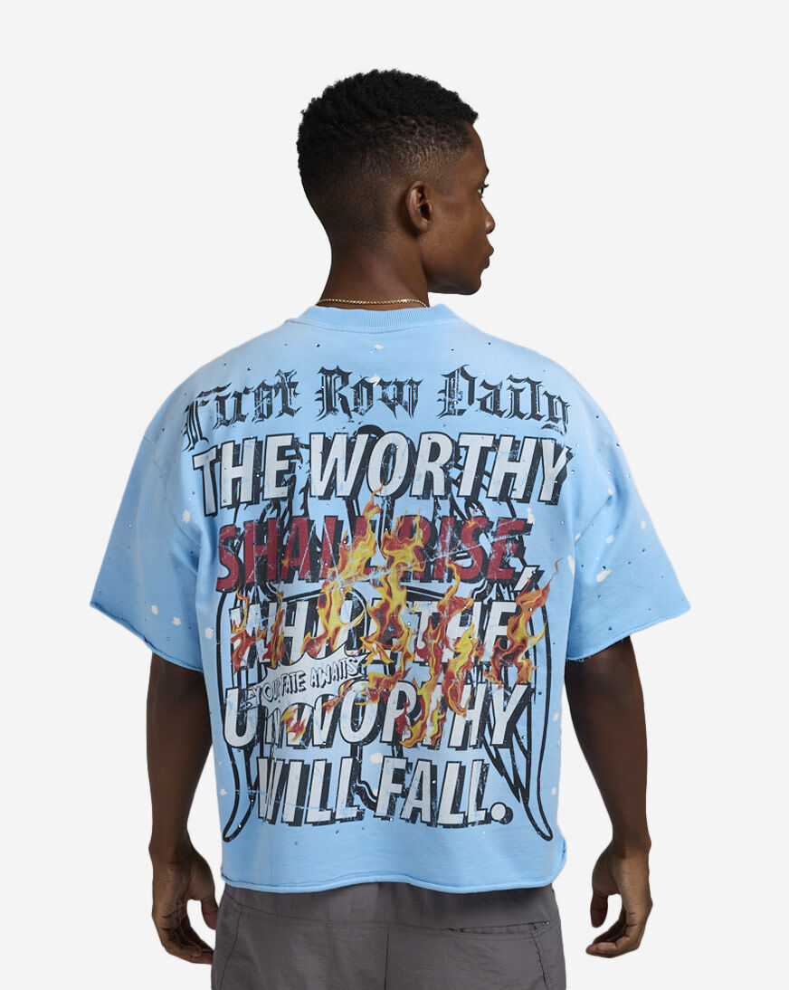 Shop First Row Judgement Day Terry Tee FRM3028-BLU blue | SNIPES USA