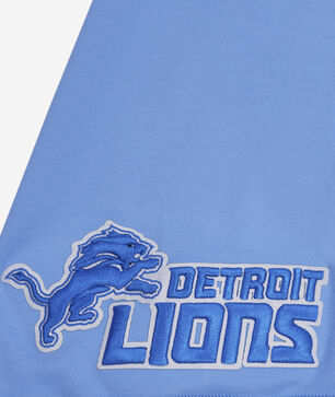Detroit Lions Chenille Double Knit Short Sleeve Pull Over Hoodie