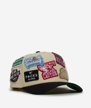 Patchwork Logo Wool Trucker Hat