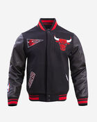PRO STANDARD Chicago Bulls Retro Classic Rib Wool Varsity Jacket  BCB656015-BRK Black 1