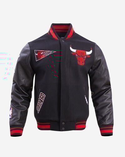 Chicago Bulls Retro Classic Rib Wool Varsity Jacket 
