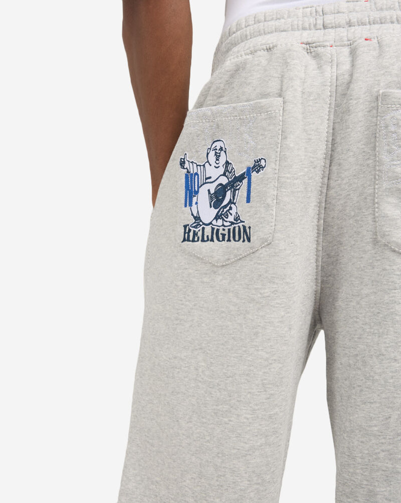 True Religion No. 1 Logo Big T Sweatpant 110787-GRY Grey 4