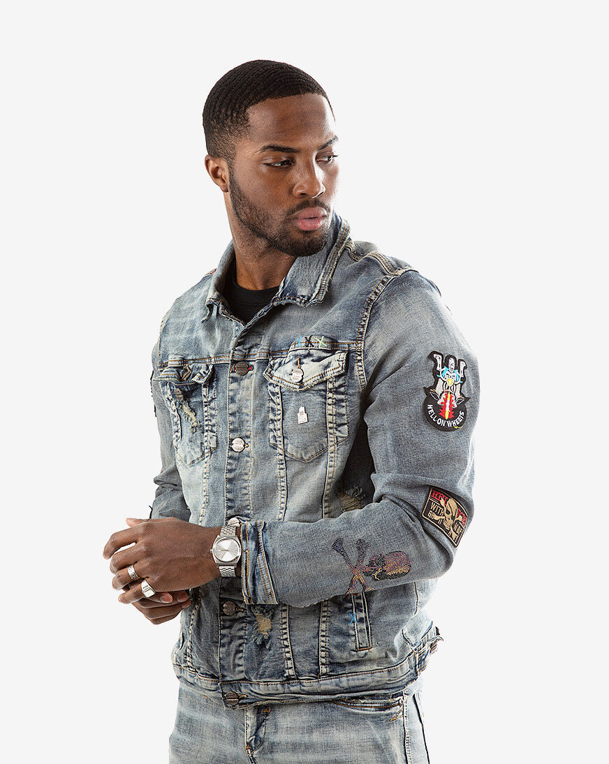 indigo blue denim jacket