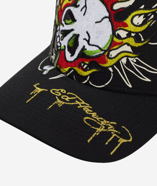 Fire Skull Trucker Hat