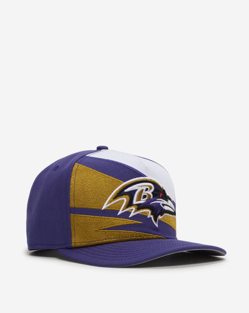 New Era 9Fifty Baltimore Ravens Retro A-Frame Snapback Hat 60974179 Purple 1