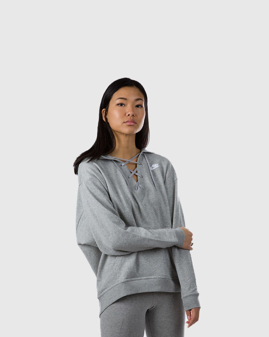nike women's lace up hoodie