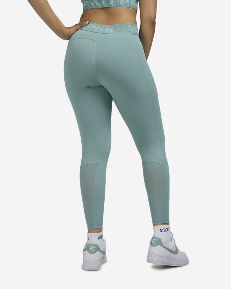 Nike Pro Mid-Rise 7/8 Mesh-Panel Graphic Leggings HV2306-017 Green 2