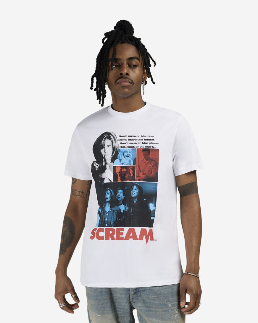 Shop Graphic Tees Scream Halloween Tee MCUS202-US-00220 white