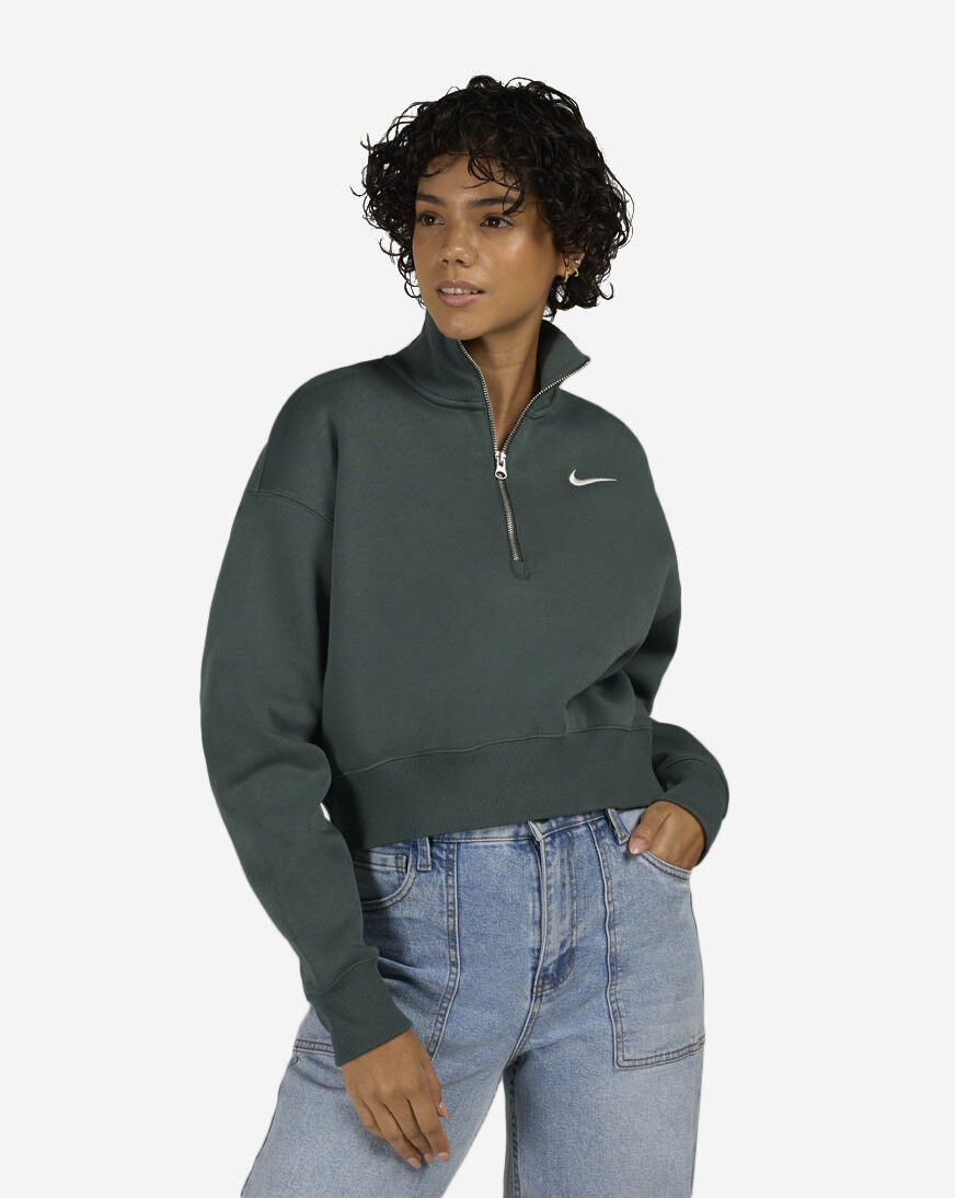 Shop Nike NSW Phoenix Fleece 1/4-Zip Cropped Sweatshirt DQ5767-338