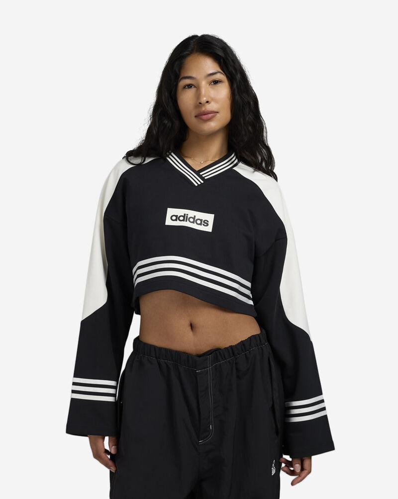 adidas Blocking Crewneck Sweatshirt JW7273 Black 1