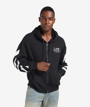 L/AB Diagonal Full Zip Hoodie