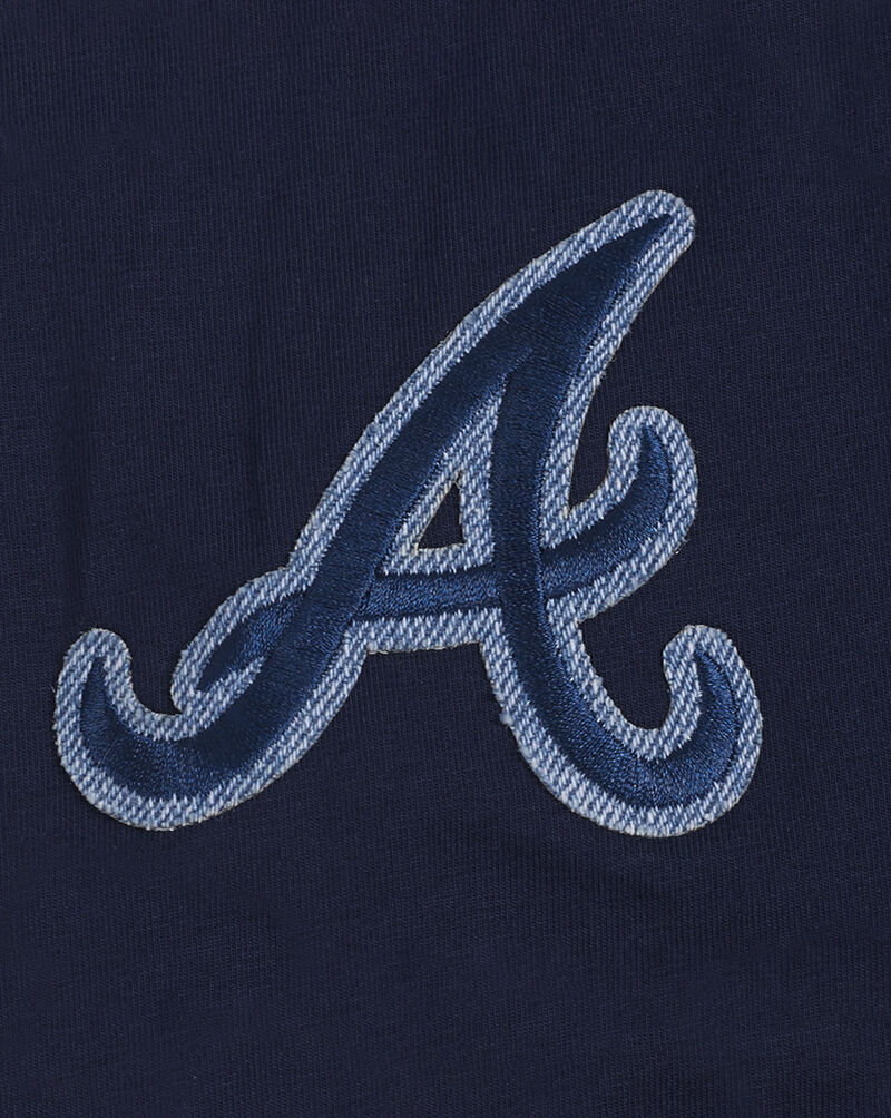 PRO STANDARD Atlanta Braves Varsity Blues Boxy Tee LABA39087-MDN Blue 2