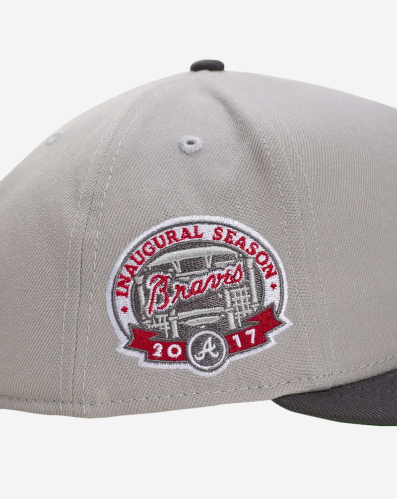 New Era 9Fifty Atlanta Braves A-Frame Graphite Red Snapback Hat 70886287 Grey 2