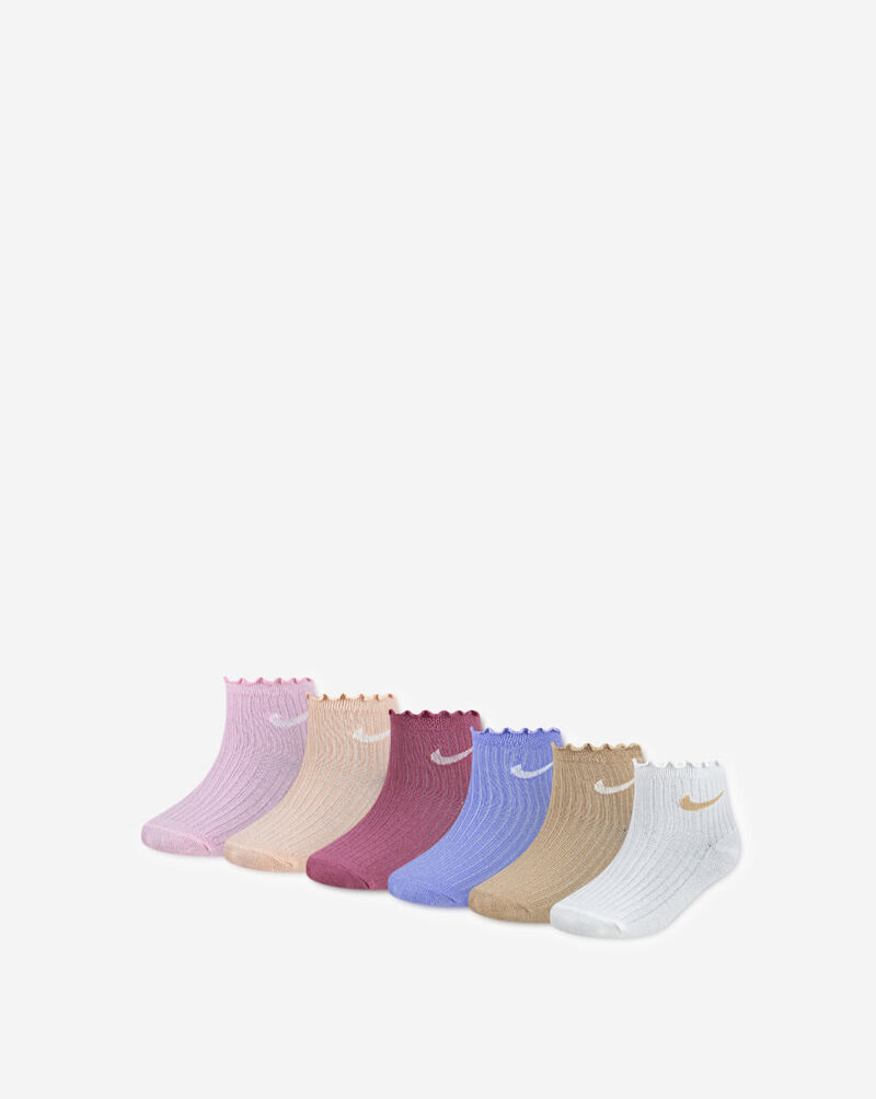 Nike Little Kids' Lettuce Welt 6Pk Ankle Socks GN1232-A0W Multi 1