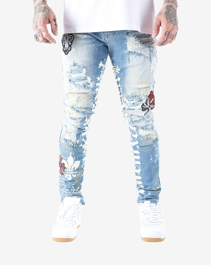 Smoke Rise Slim Tapered Denim Jeans 
