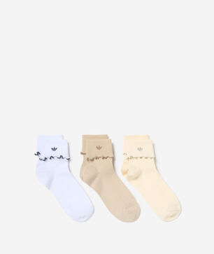 Originals Cuffed Ruffle 3-Pack Quarter Socks