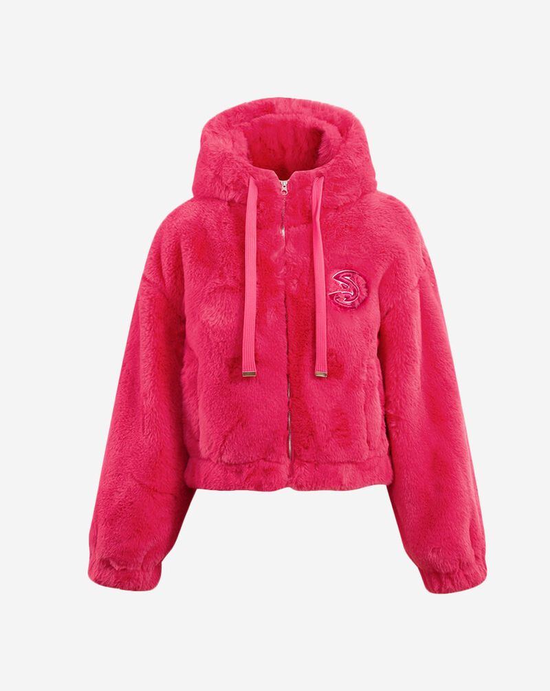 PRO STANDARD Atlanta Hawks Pink Cloud Faux Fur Jacket BAHH59559-BPU Pink 1