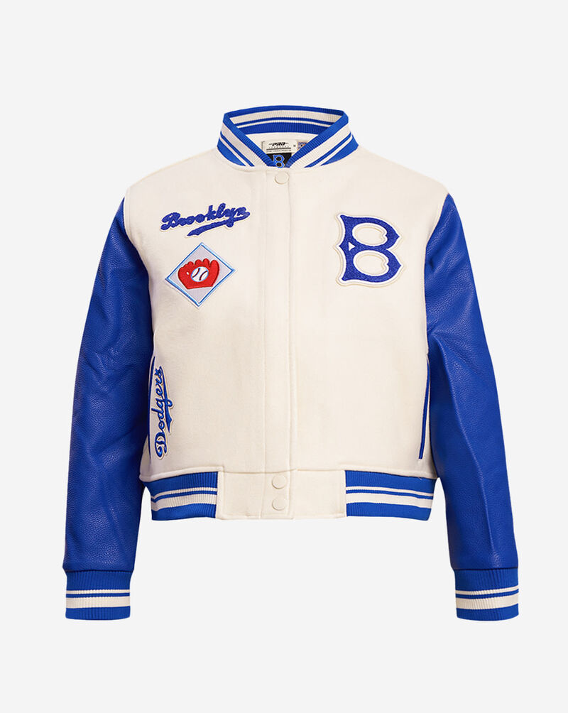 PRO STANDARD Brooklyn Dodgers Retro Classic Rib Wool Varsity Jacket LBDH35762-ERB cream 1