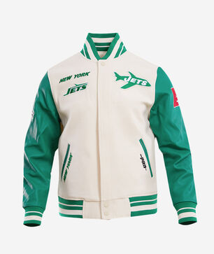 New York Jets Retro Classic Rib Wool Varsity Jacket