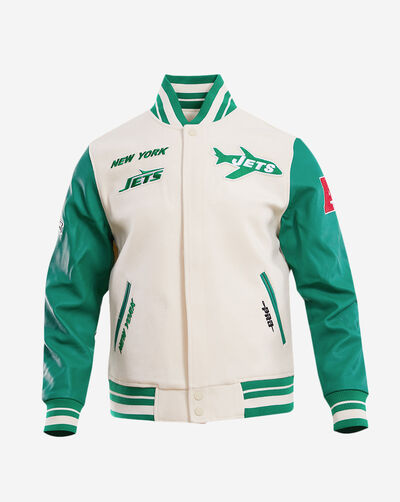 New York Jets Retro Classic Rib Wool Varsity Jacket