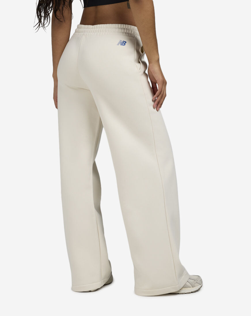 Shop New Balance Reimagined Fleece Wide Leg Pant WP53903-LIN cream