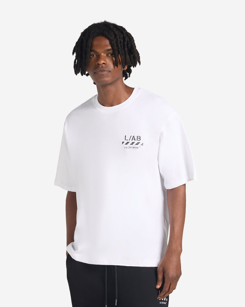 L/AB c/o Off-White L/AB Diagonal Oversized T-Shirt 44LABF26T054-100 White 1