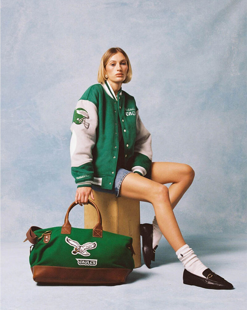 Mitchell & Ness NFL Philadelphia Eagles Varsity Jacket OJBF7004-PEAYYPPPGNGY Green 7