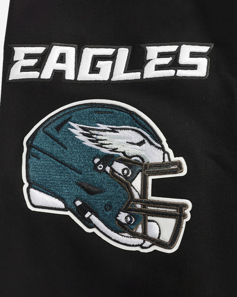 PRO STANDARD Philadelphia Eagles Mash Up Rib Fleece Pull Over Hoodie FPE5410441-BLK Black 4