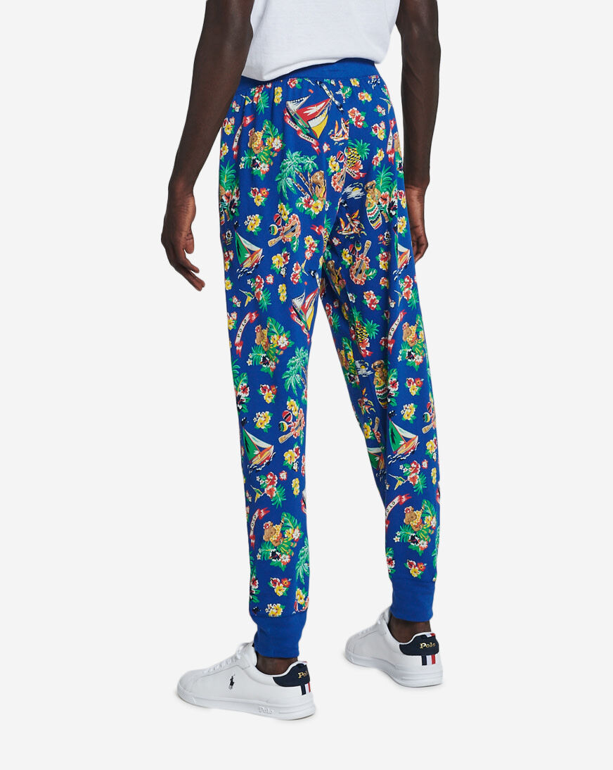 Shop Polo Ralph Lauren AOP Bear Hawaiian Jogger Pants PK79FR A6OL