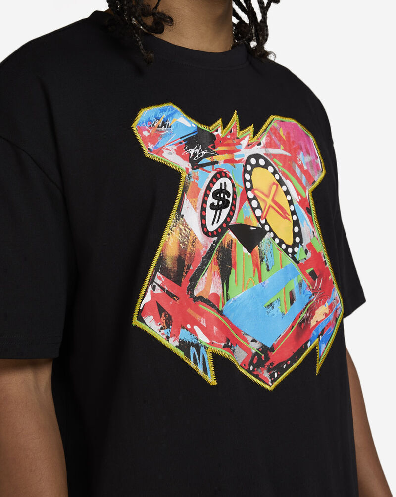King Saladeen Abstract Money Bear Tee KS003-BLK Black 3