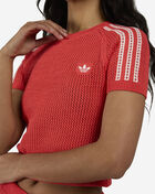 adidas Cali Tee with Knitted Crochet Details KC6482 Red 3