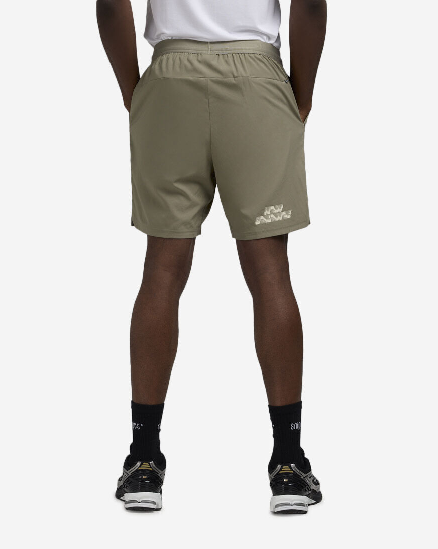 Shop New Balance Athletics Stretch Woven Short MS51622-DOK beige
