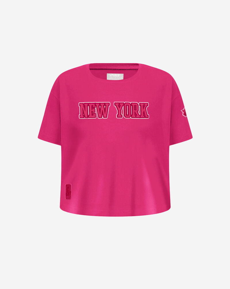 PRO STANDARD Big Girls' New York Knicks Triple Pink Boxy Tee BNKBA516157-BPU Pink 1