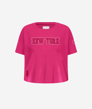 Big Girls' New York Knicks Triple Pink Boxy Tee