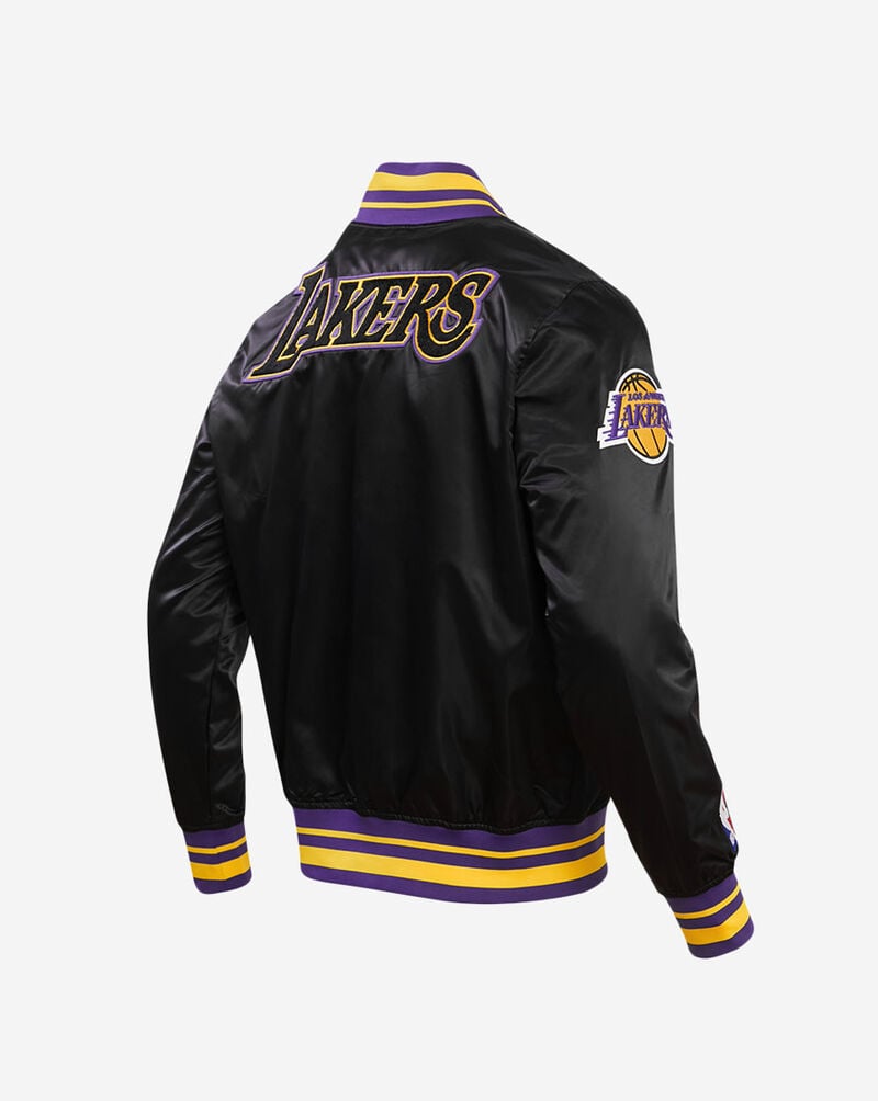 PRO STANDARD Los Angeles Lakers Retro Classic Rib Satin Jacket BLL656003-BKY Black 3