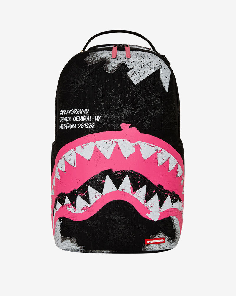 Sprayground Shark Central Sorbet Hand Painted DLX Cotton Backpack B7631 Multi 1
