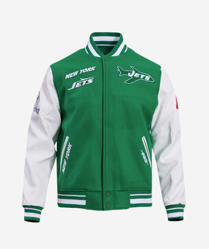 New York Jets Retro Classic Rib Wool Varsity Jacket