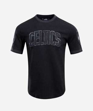Boston Celtics Triple Black Double Knit Tee