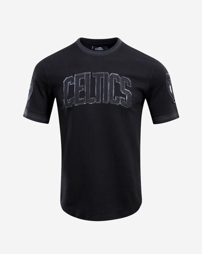 Boston Celtics Triple Black Double Knit Tee