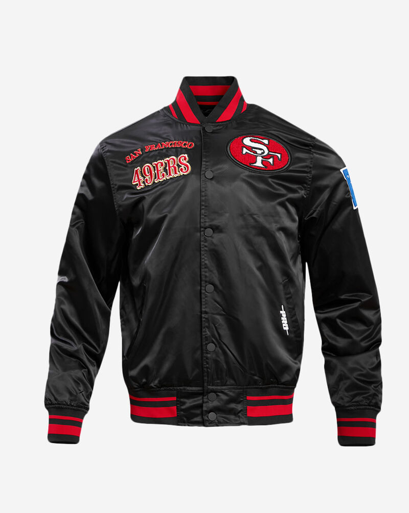 PRO STANDARD San Francisco 49Ers Retro Classic Rib Satin Jacket FS4643597-BRK Black 1