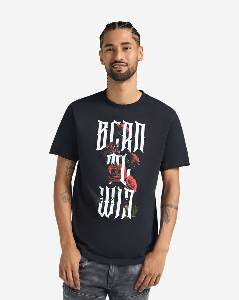 Urban Classics Born To Win Roses Tee MTUS756-US-00007 Black 1