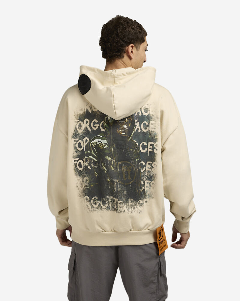 Forgotten Faces Urban Skeleton Hoodie FOFUS058-00208 Beige 2