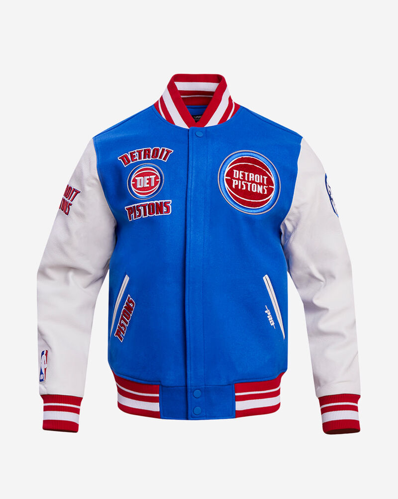 PRO STANDARD Detroit Pistons Retro Classic Rib Wool Varsity Jacket BDP656057-RYR Blue 1