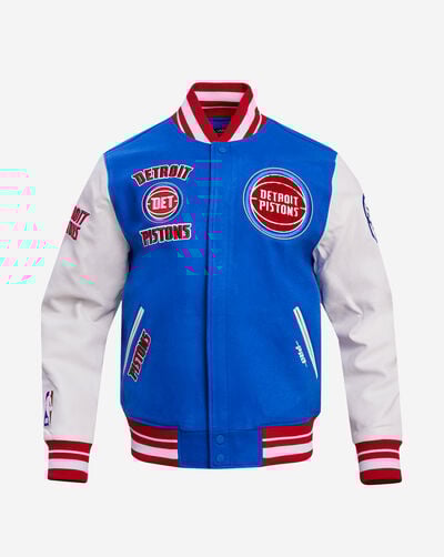 Detroit Pistons Retro Classic Rib Wool Varsity Jacket