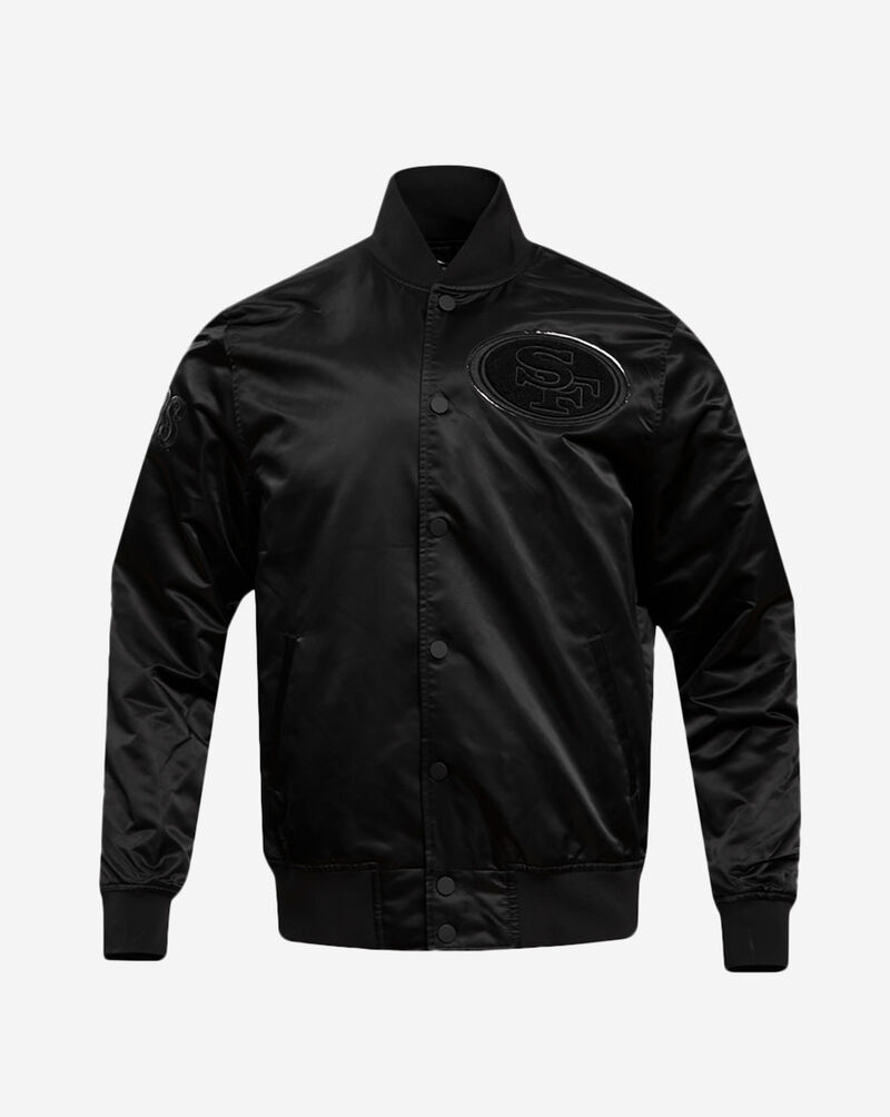 PRO STANDARD San Francisco 49Ers Triple Black Satin Jacket FS46410192-3BK Black 1