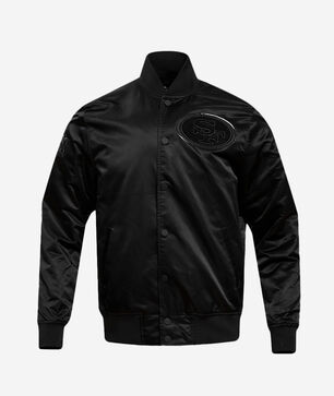 San Francisco 49Ers Triple Black Satin Jacket