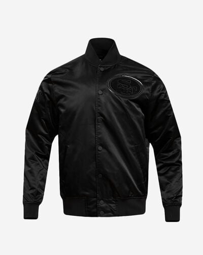 San Francisco 49Ers Triple Black Satin Jacket