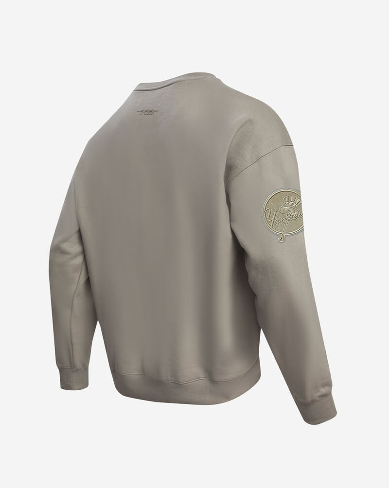 PRO STANDARD New York Yankees Neutral Drop Shoulder Fleece Crewneck LNY536853-TAU Beige 2