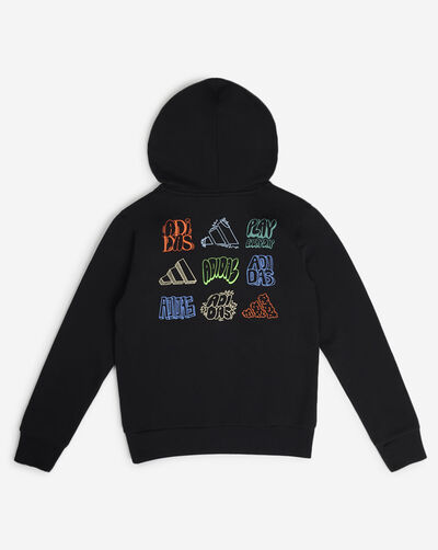 Boys' Puff Multi Logo Back Hit Fleece Hoodie
