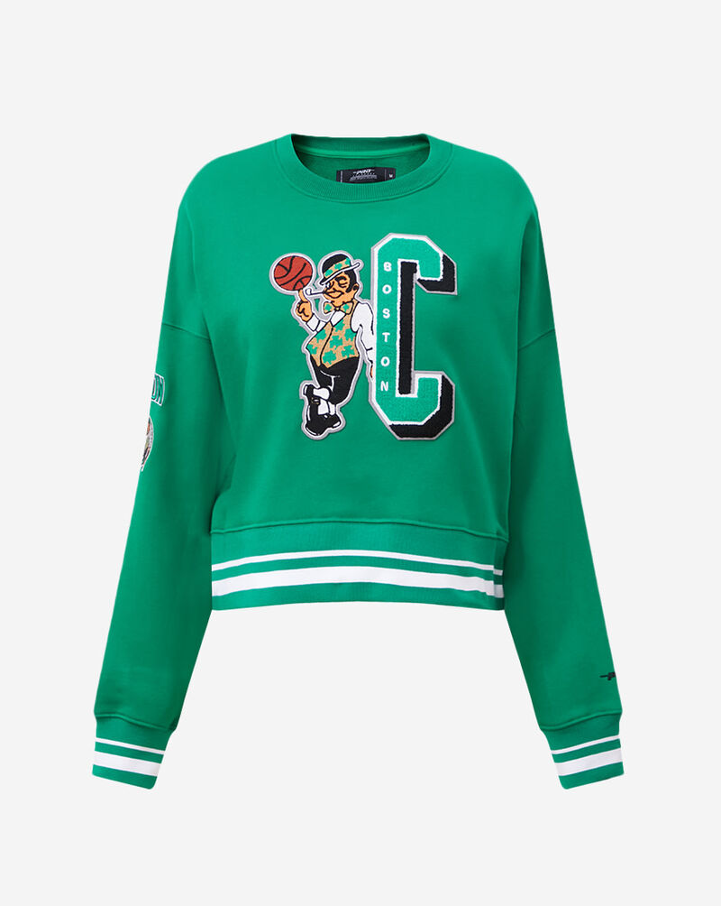 PRO STANDARD Boston Celtics Mash Up Rib Fleece Crewneck BBCC55731-KGR Green 1